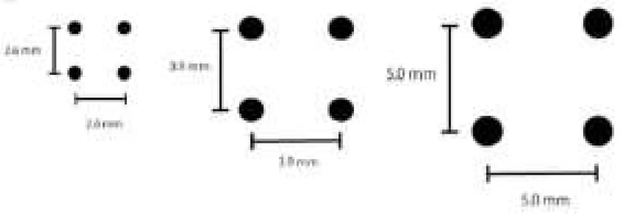 ピッチサイズ（素子間隔）の例